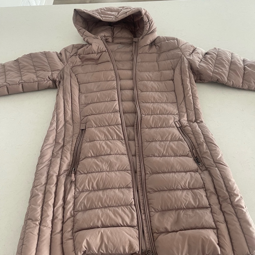Pink Quilted Hooded Coat